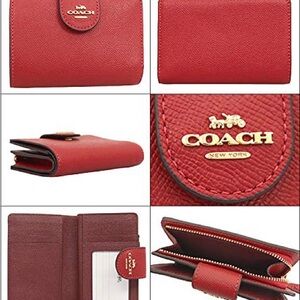 Coach Red Leather Wallet